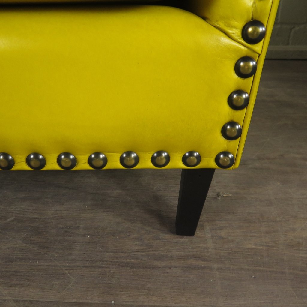Loungesessel Leder 0,80 m Gelb