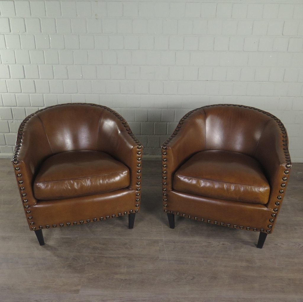 Loungesessel Sessel Leder 0,80 m Braun