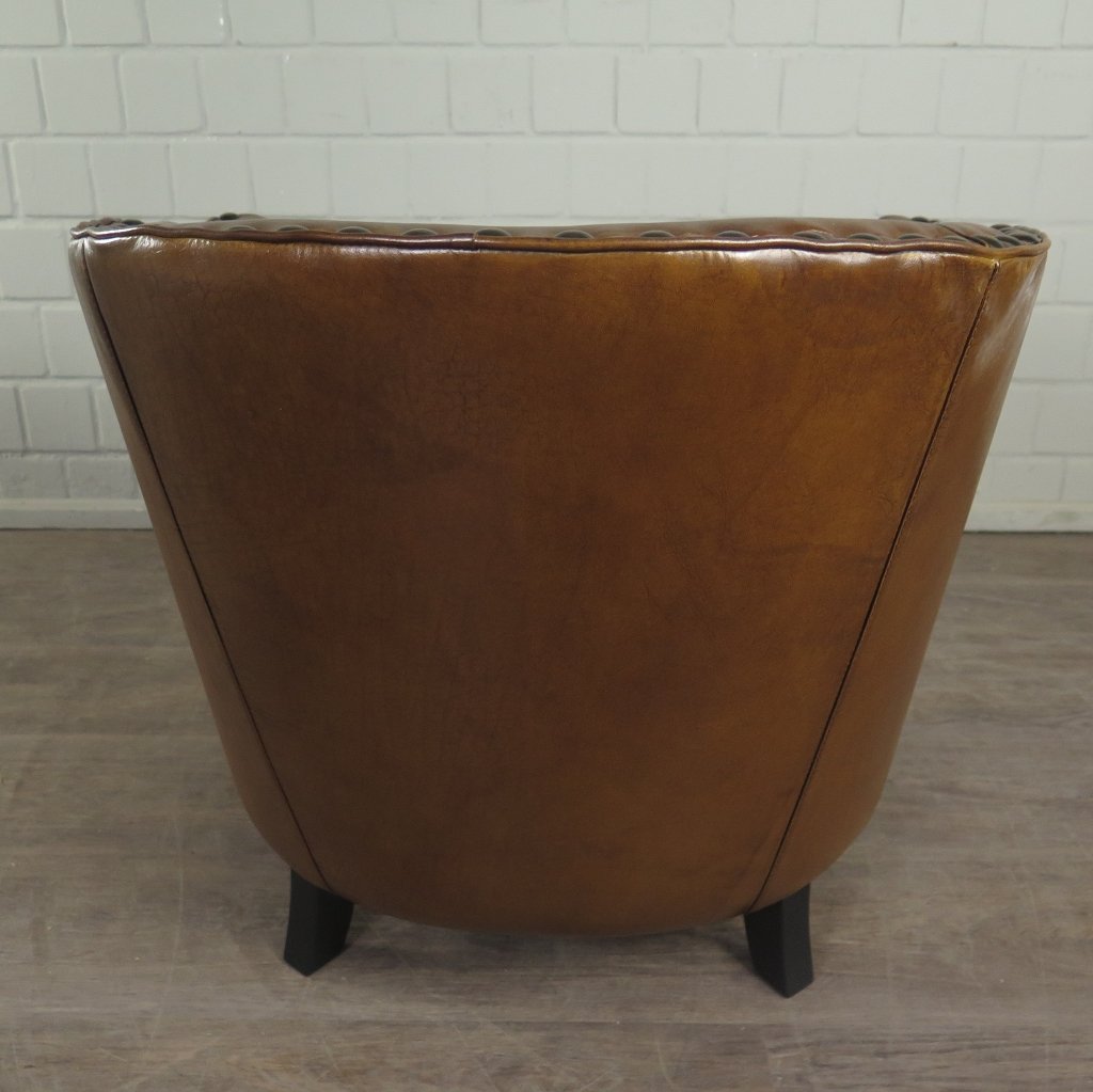 Loungesessel Sessel Leder 0,80 m Braun