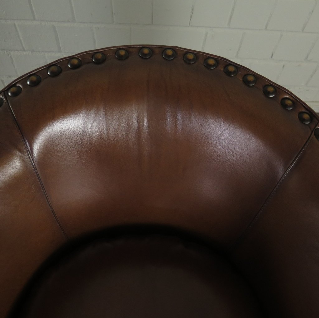 Loungesessel Sessel Leder 0,80 m Braun
