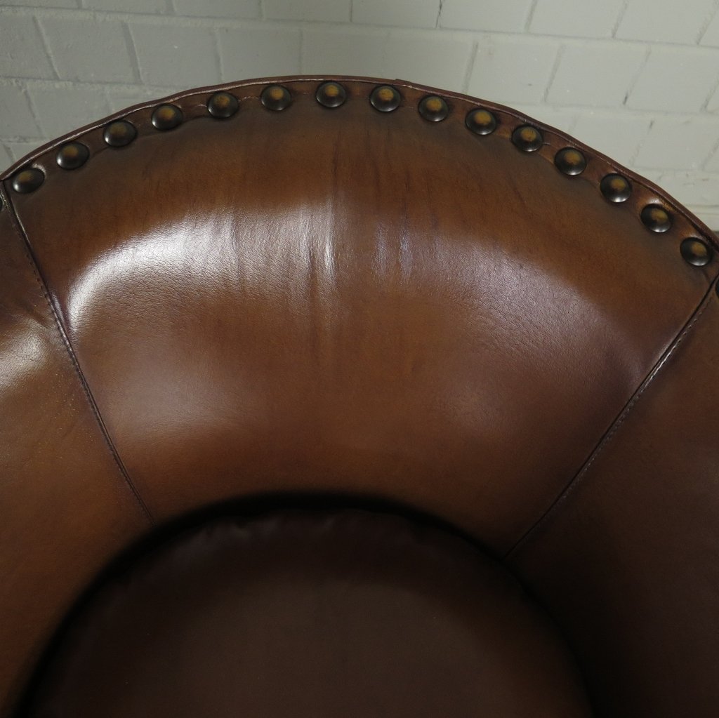 Loungesessel Sessel Leder 0,80 m Braun