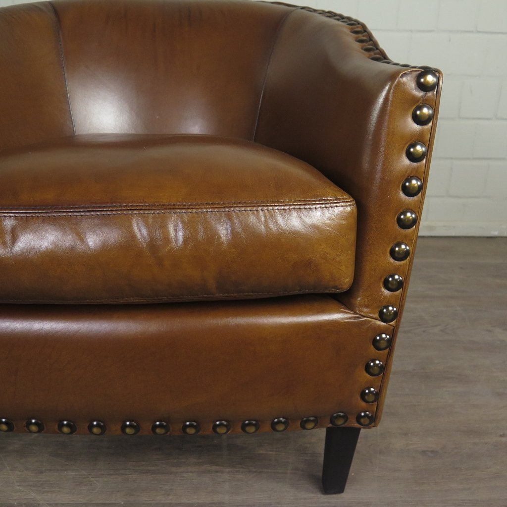 Loungesessel Sessel Leder 0,80 m Braun