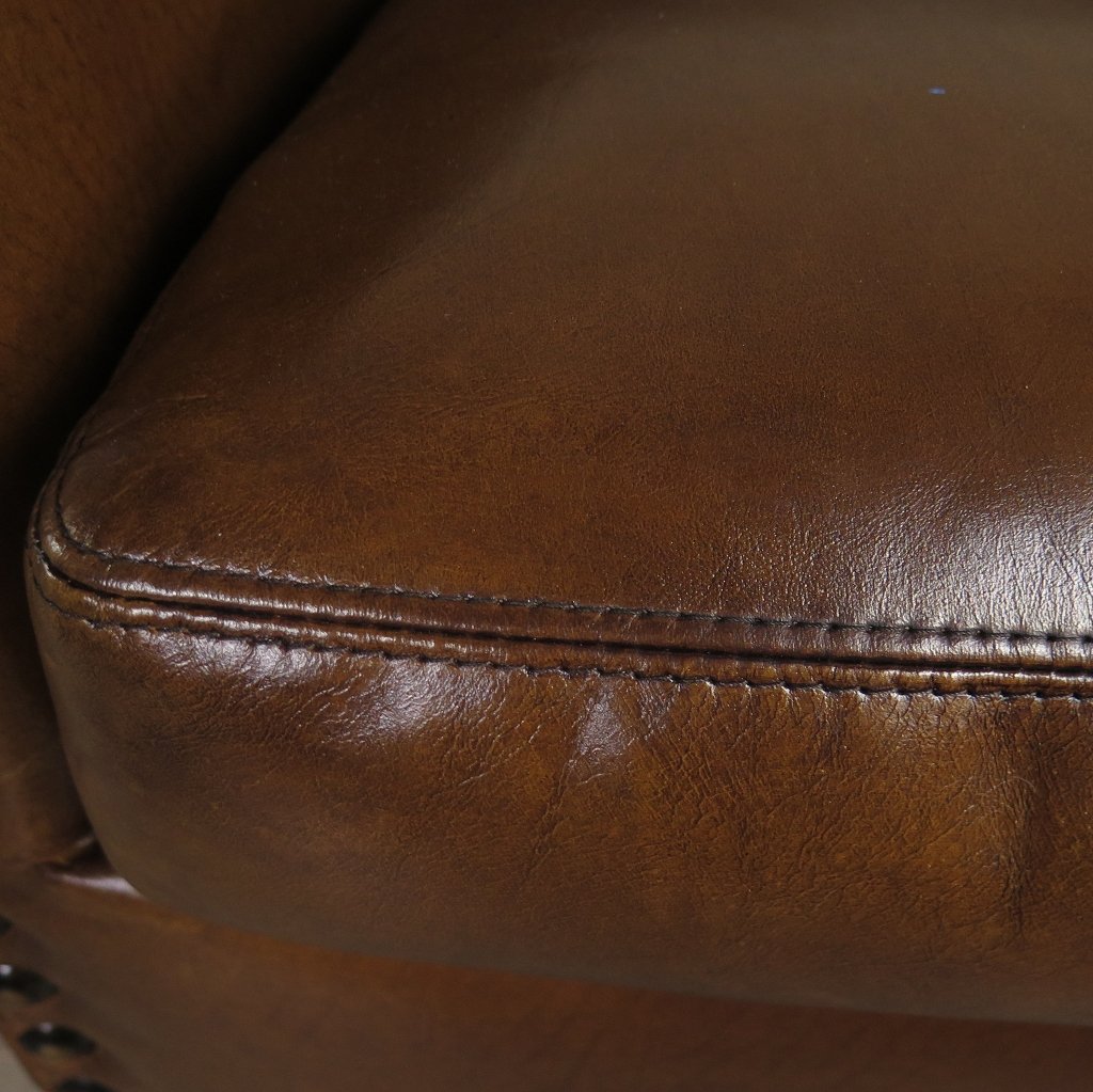 Loungesessel Sessel Leder 0,80 m Braun