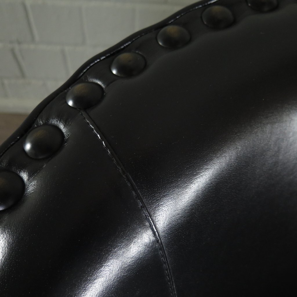 Loungesessel Leder 0,80 m Schwarz