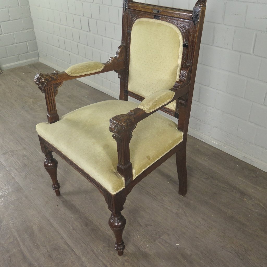 Set Stühle Stuhl Gründerzeit 1880 Eiche