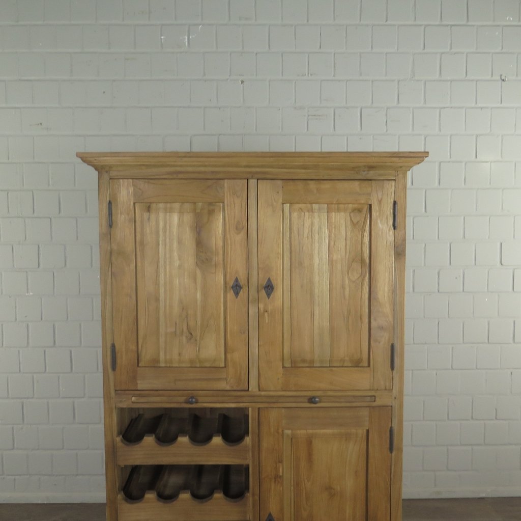 Weinschrank Weinregal Teakholz 1,01 m