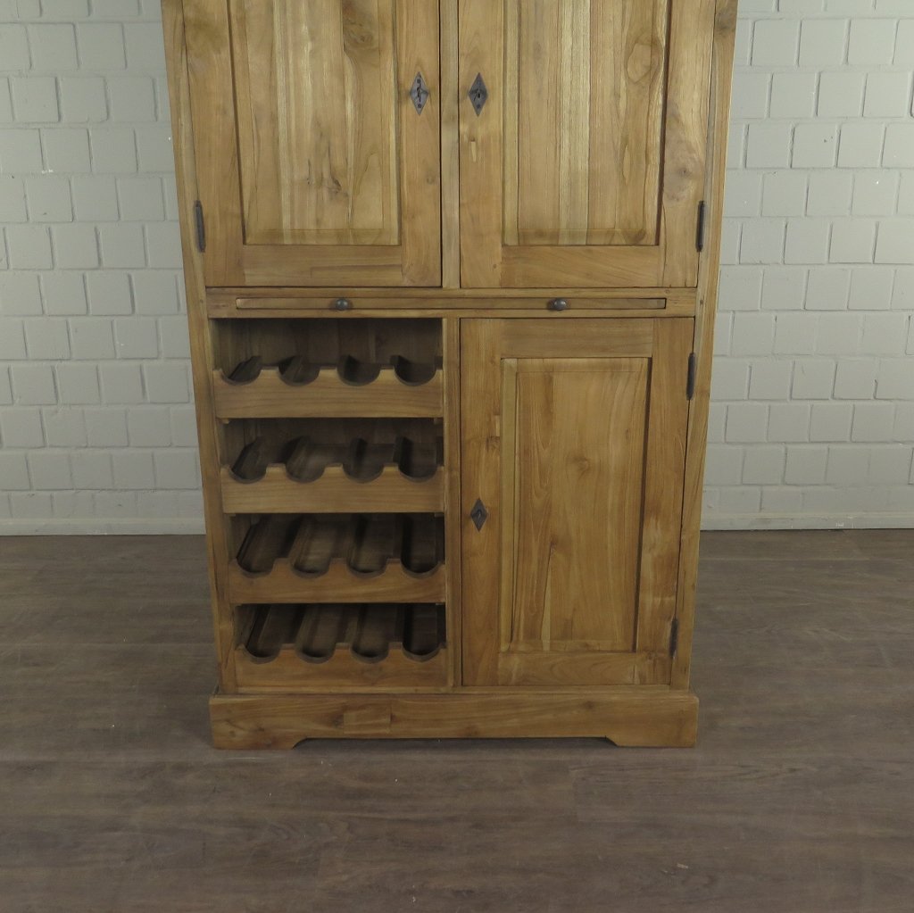 Weinschrank Weinregal Teakholz 1,01 m