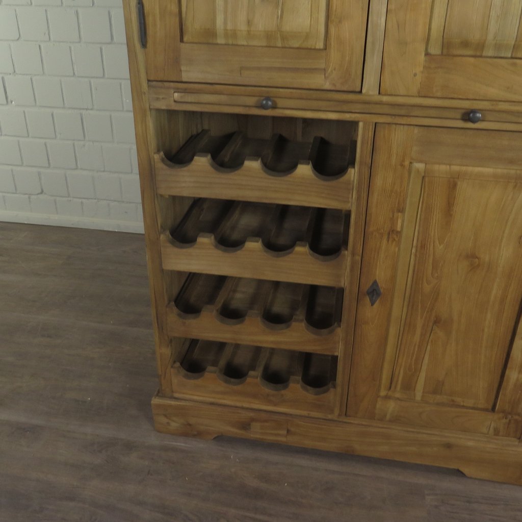 Weinschrank Weinregal Teakholz 1,01 m