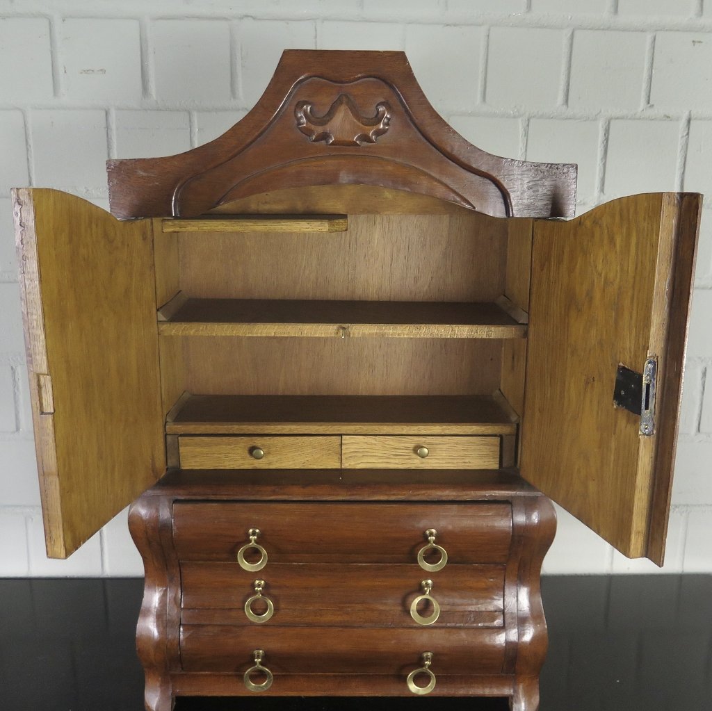 Miniaturkabinettschrank Modellschrank Eiche 0,52 m