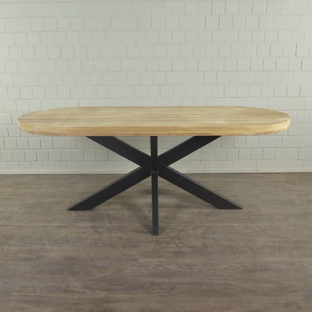 Esstisch Tisch Teakholz Oval 2,00 m x 0,90 m