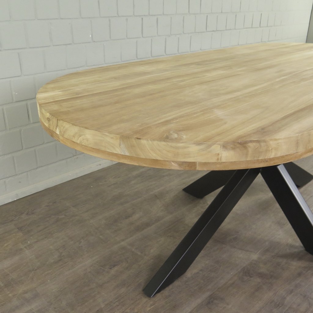 Esstisch Tisch Teakholz Oval 2,00 m x 0,90 m