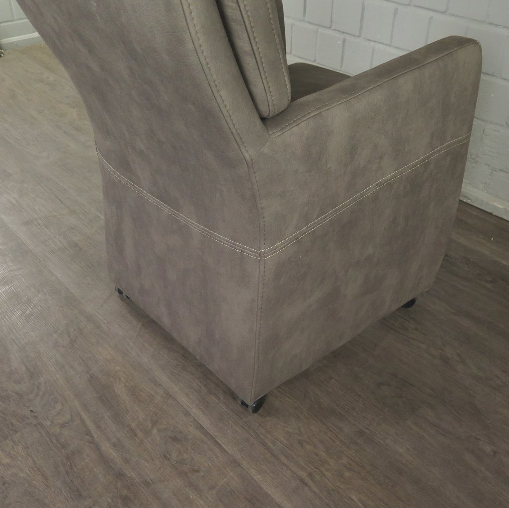 Stuhl / Sessel auf Rollen Taupe
