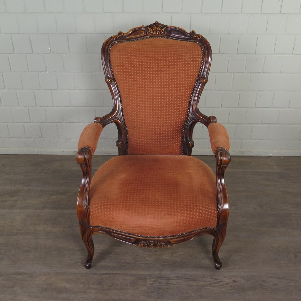 Stuhl Sessel Neubarock Nussbaum