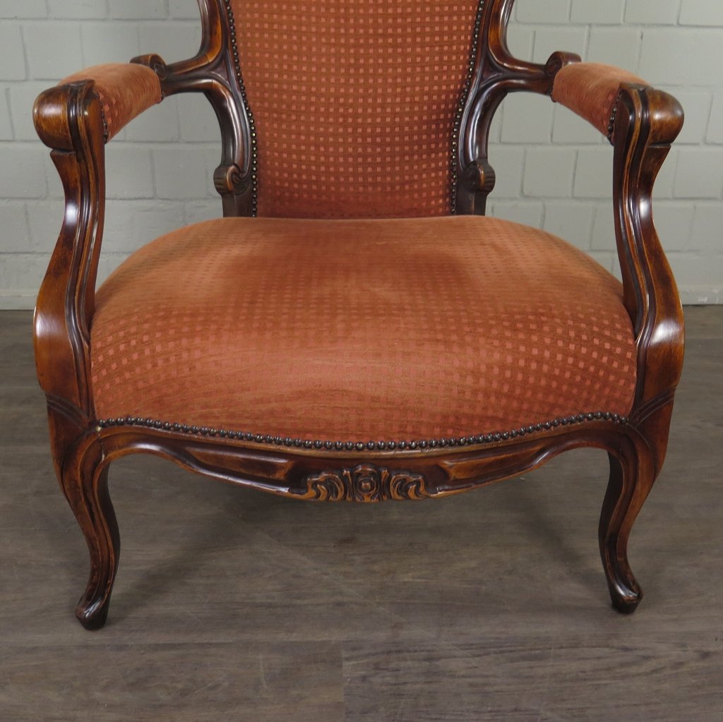 Stuhl Sessel Neubarock Nussbaum