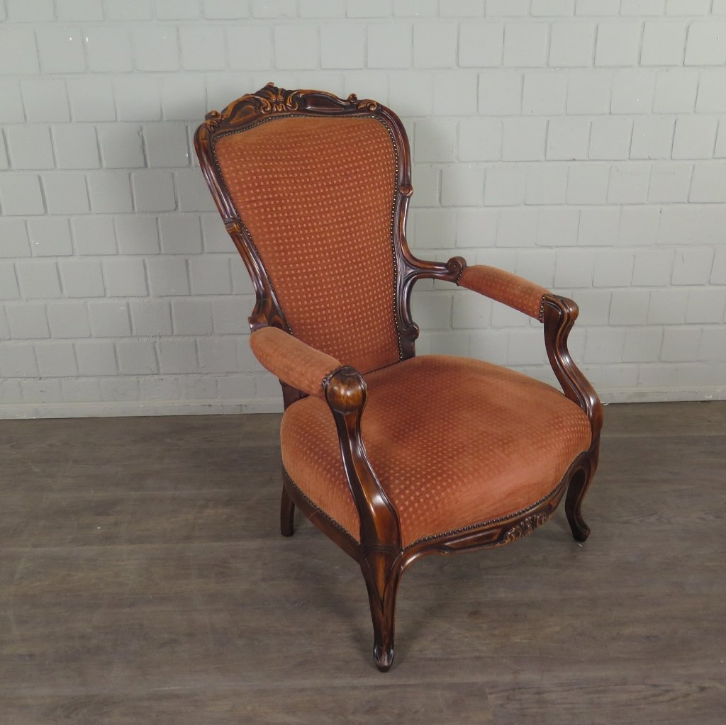 Stuhl Sessel Neubarock Nussbaum 
