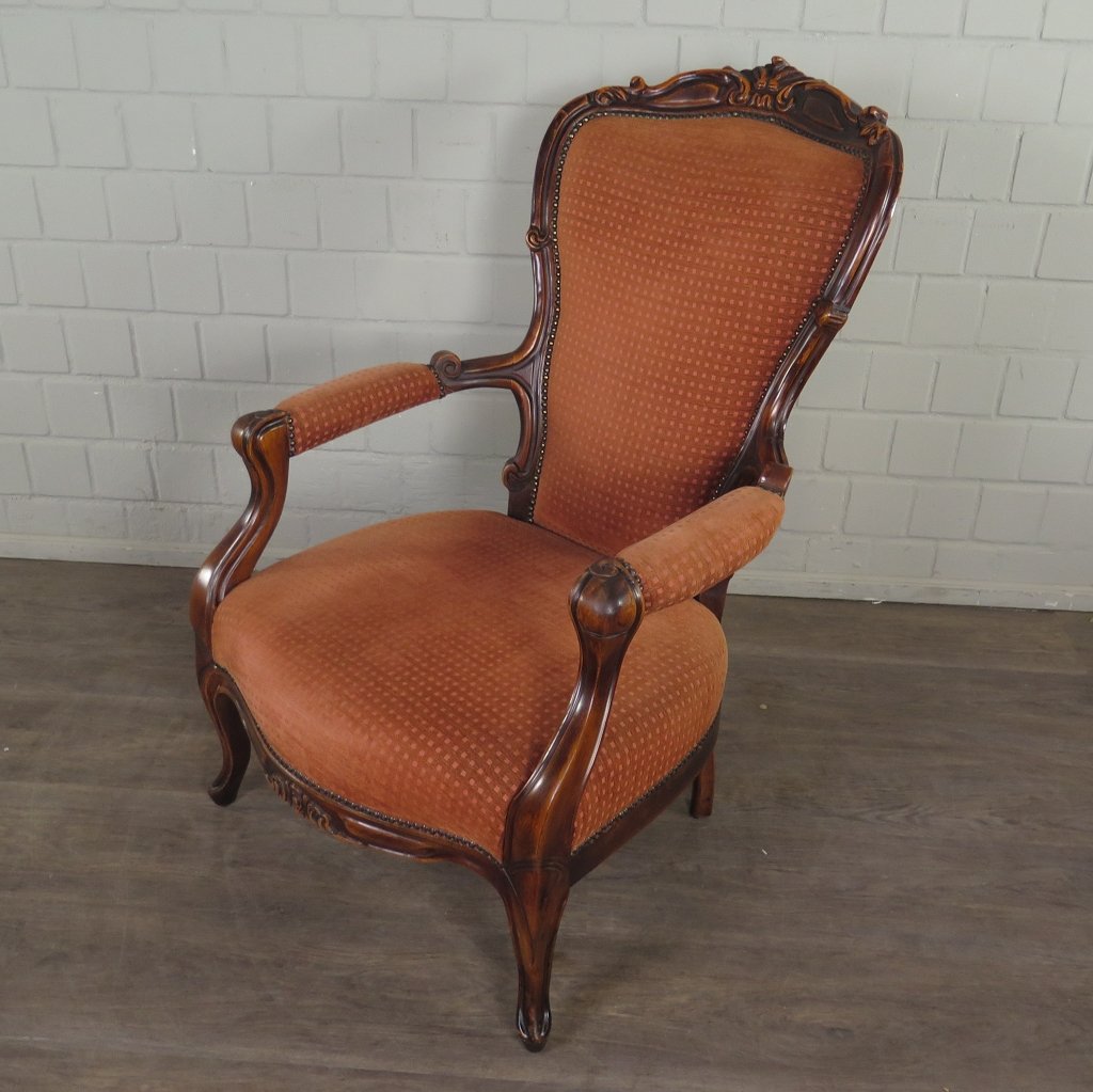Stuhl Sessel Neubarock Nussbaum