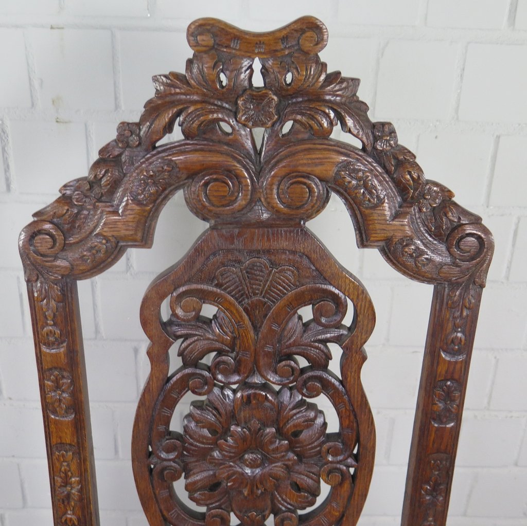 Stuhl Sessel Königssessel 1900 Eiche