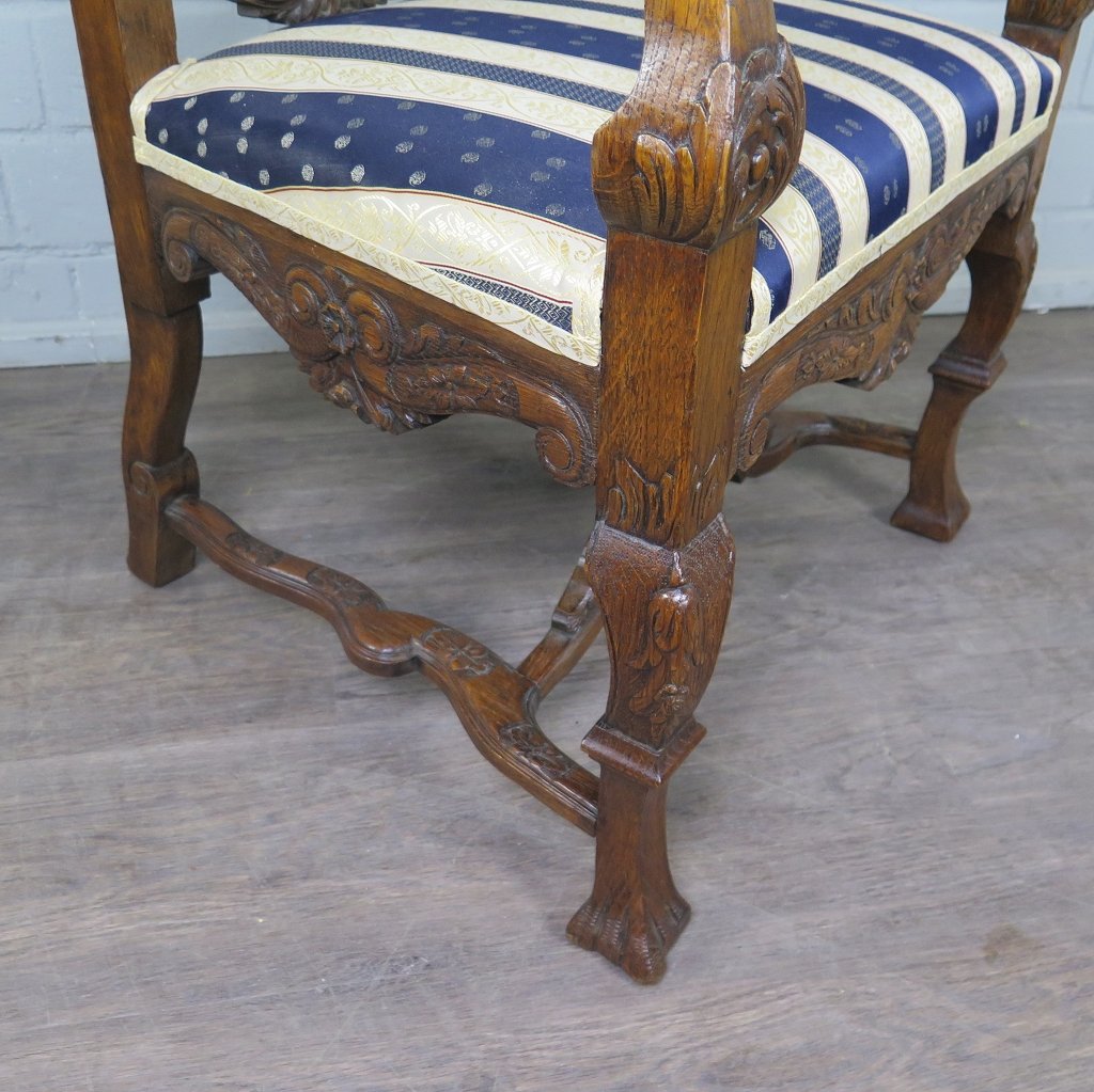 Stuhl Sessel Königssessel 1900 Eiche