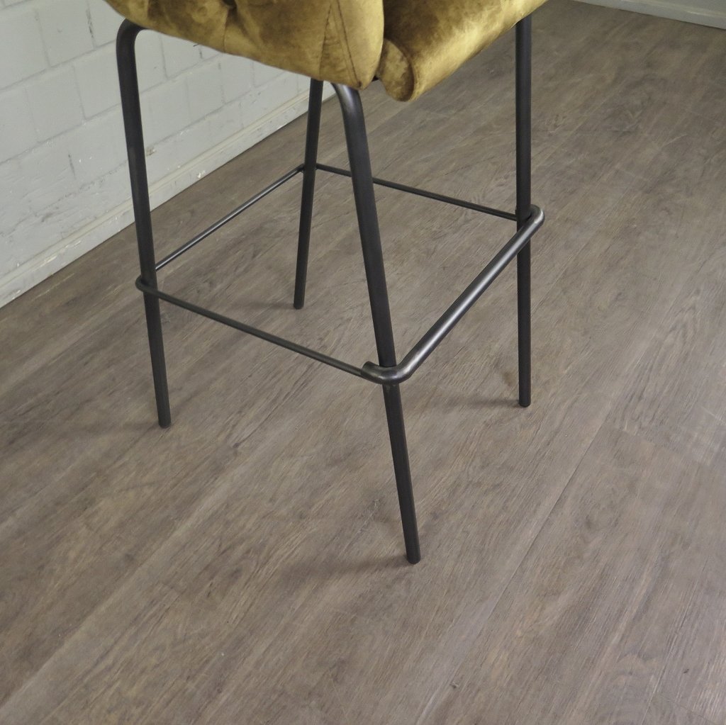 Barhocker Barstuhl Gold Velour