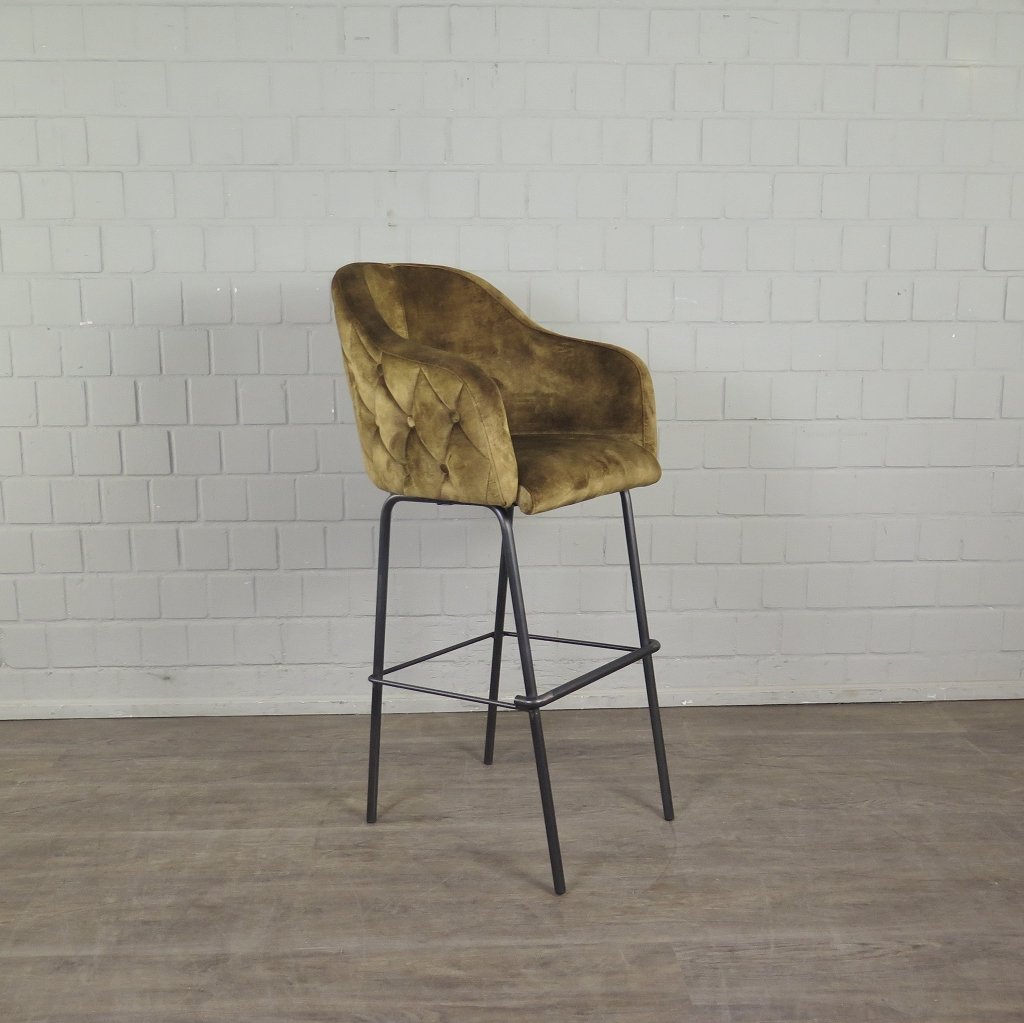 Barhocker Barstuhl Gold Velour