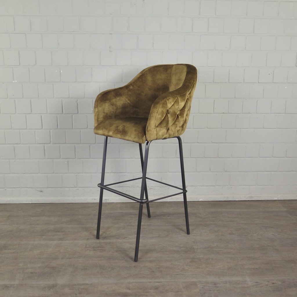 Barhocker Barstuhl Gold Velour