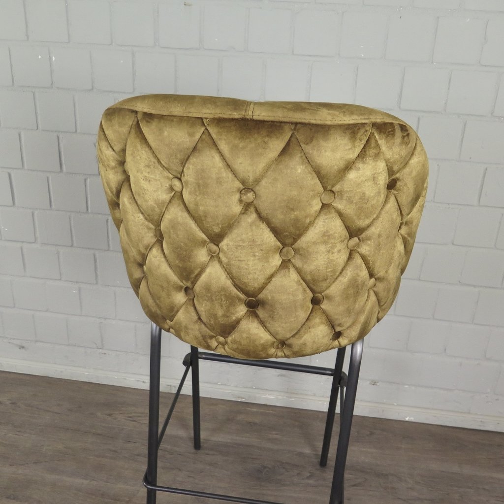 Barhocker Barstuhl Gold Velour