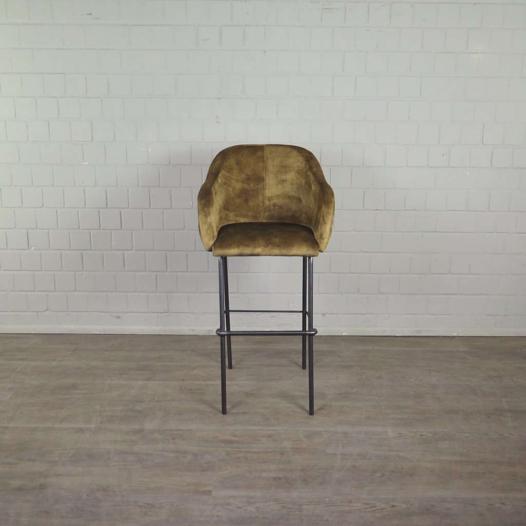 Barhocker Barstuhl Gold Velour
