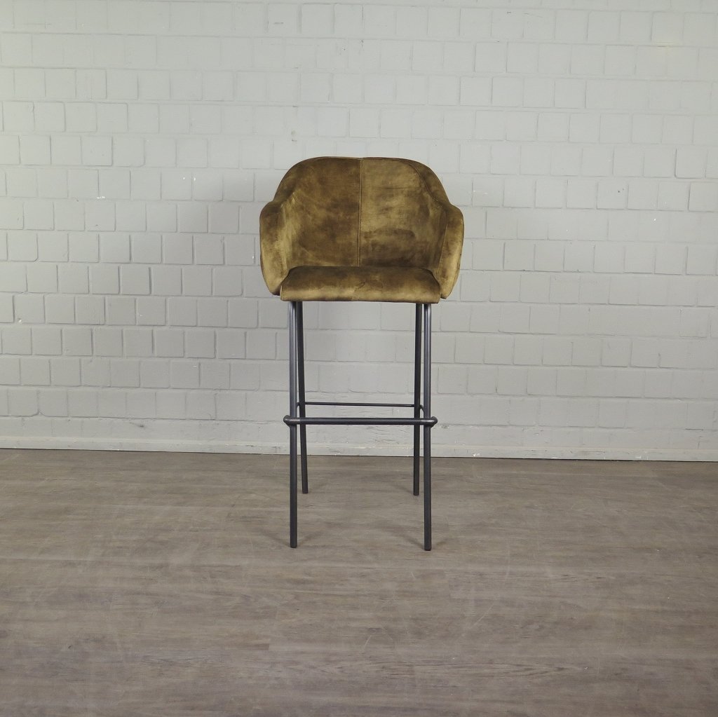 Barhocker Barstuhl Gold Velour
