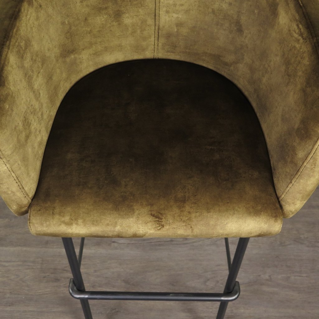 Barhocker Barstuhl Gold Velour
