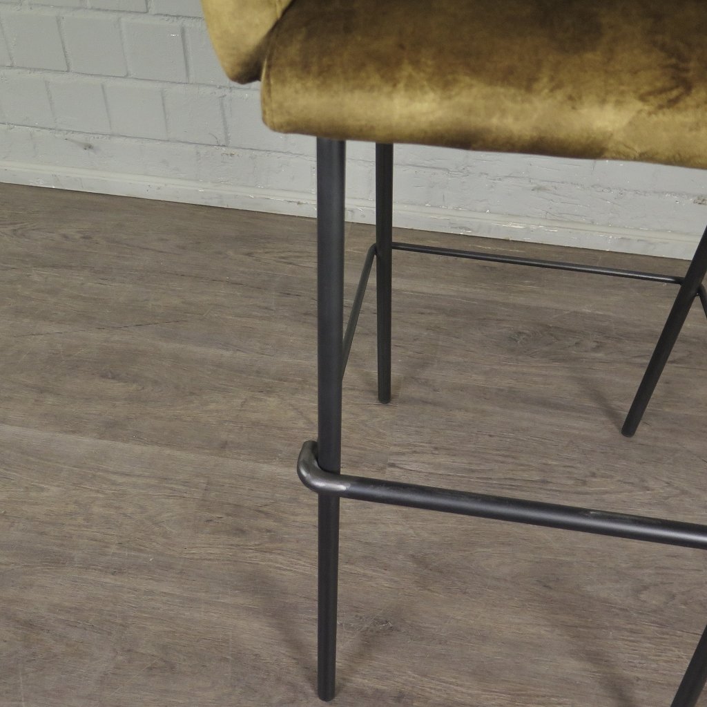 Barhocker Barstuhl Gold Velour