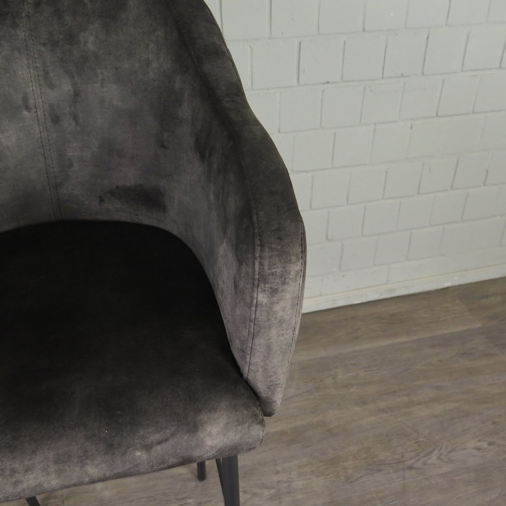 Barhocker Barstuhl Braun Velour