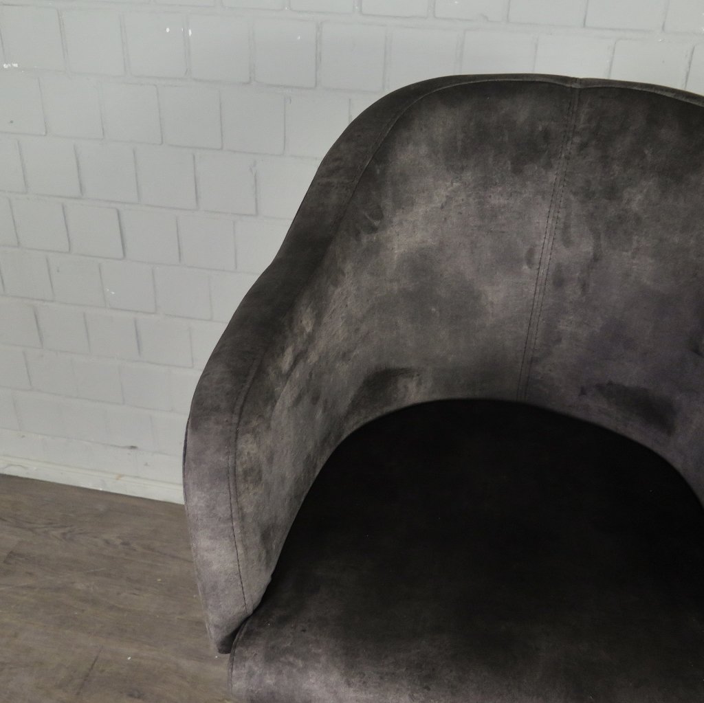 Barhocker Barstuhl Braun Velour