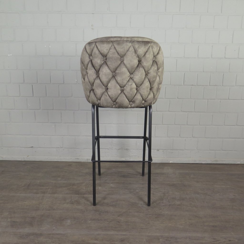 Barhocker Barstuhl Taupe Velour