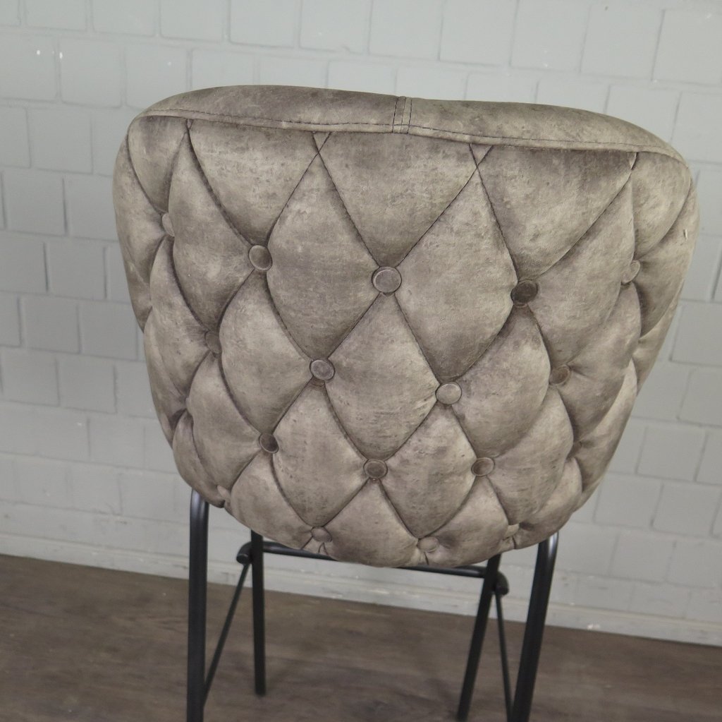 Barhocker Barstuhl Taupe Velour