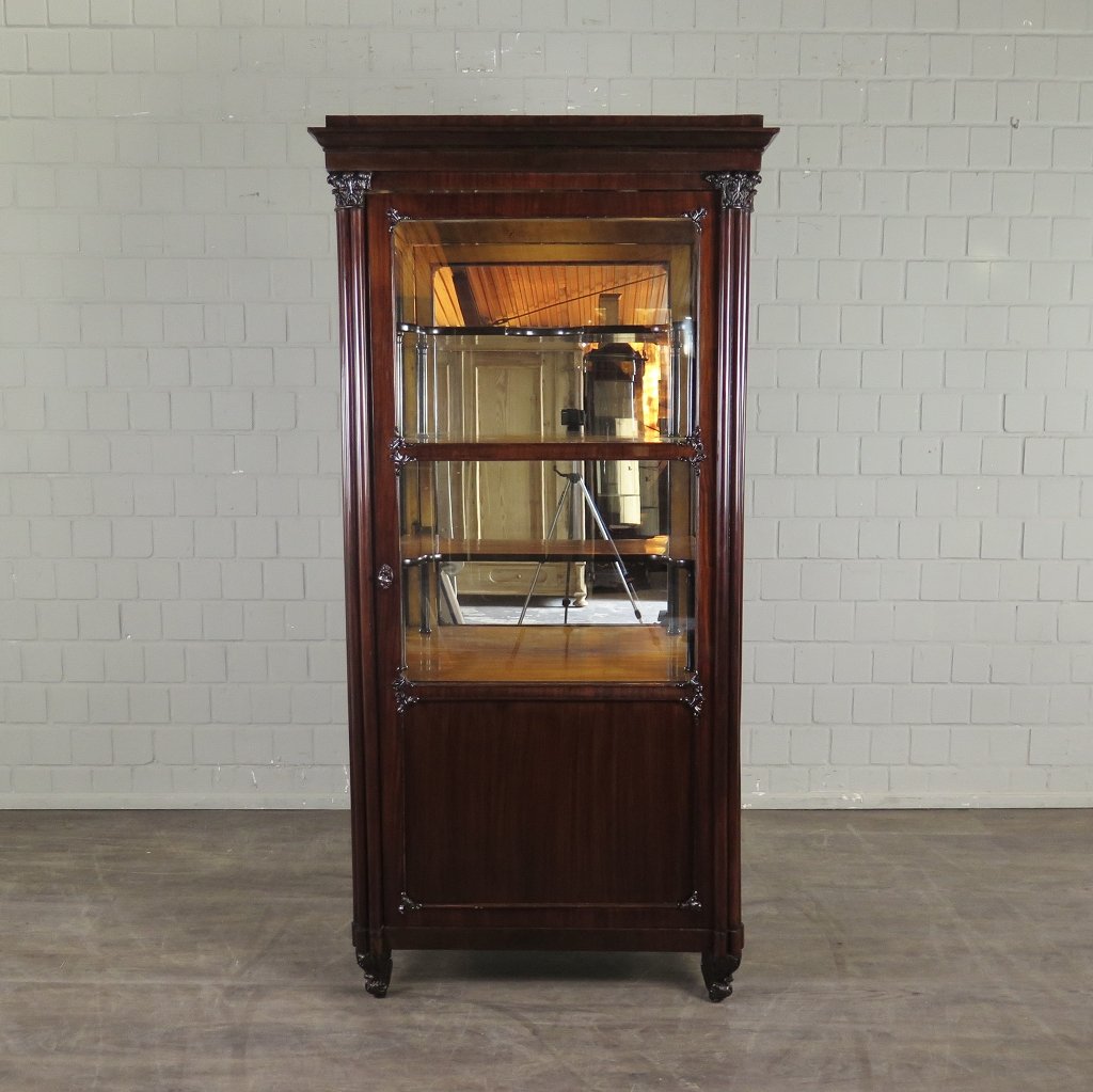 Vitrine Schaukasten Biedermeier 1830 Mahagoni