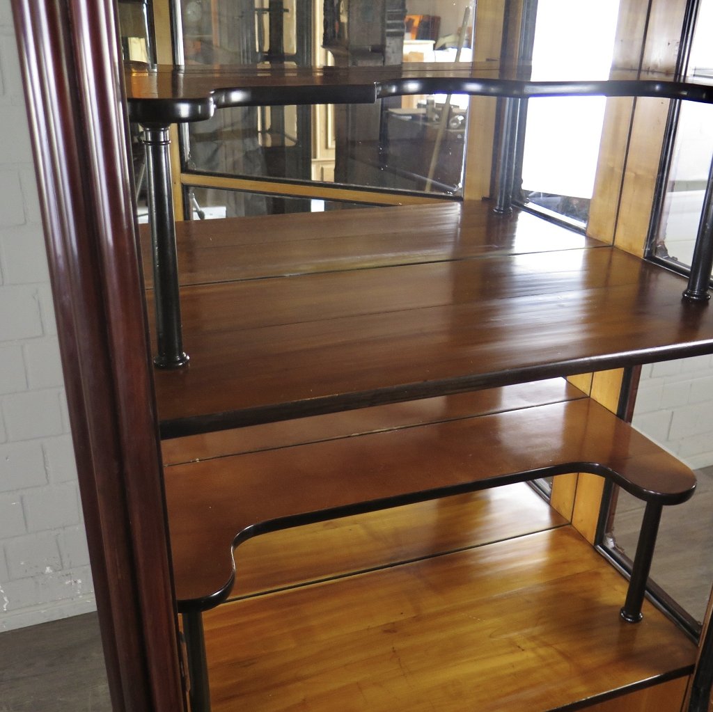 Vitrine Schaukasten Biedermeier 1830 Mahagoni