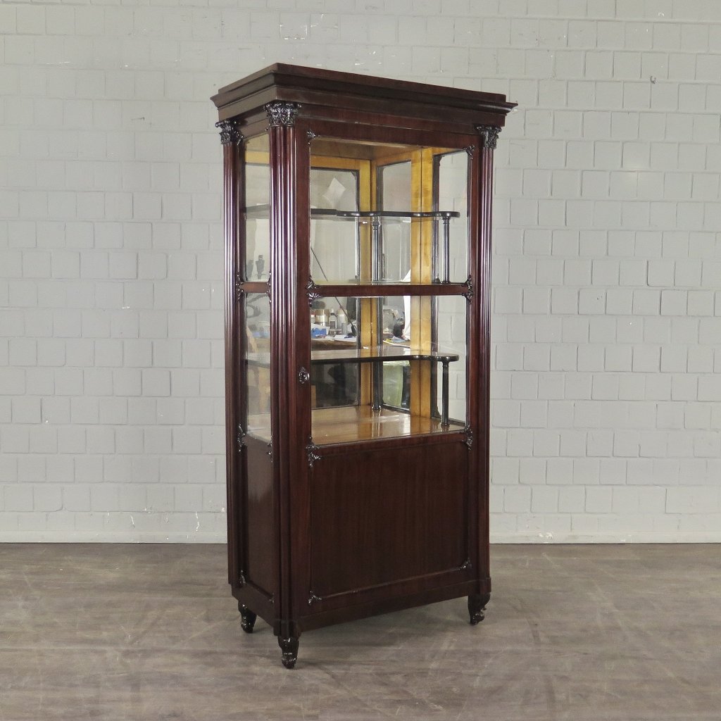 Vitrine Schaukasten Biedermeier 1830 Mahagoni 