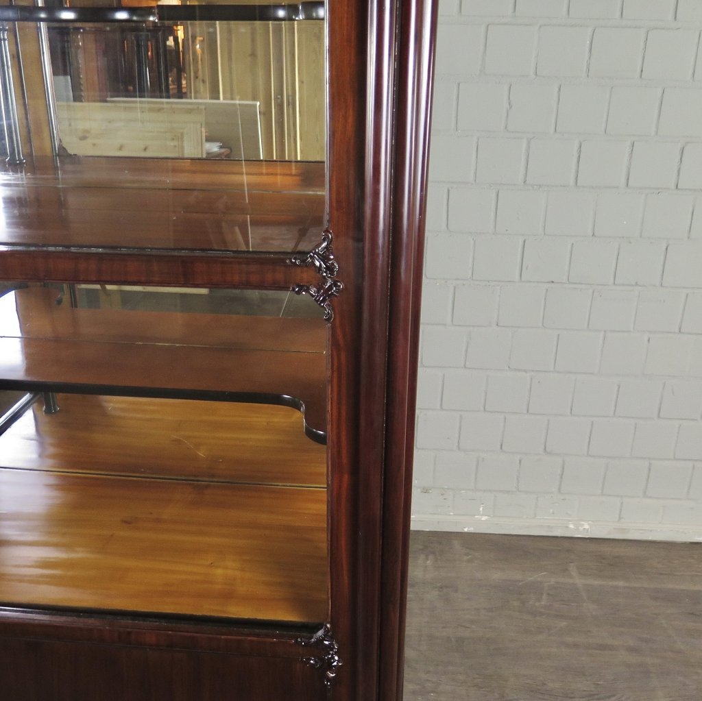 Vitrine Schaukasten Biedermeier 1830 Mahagoni