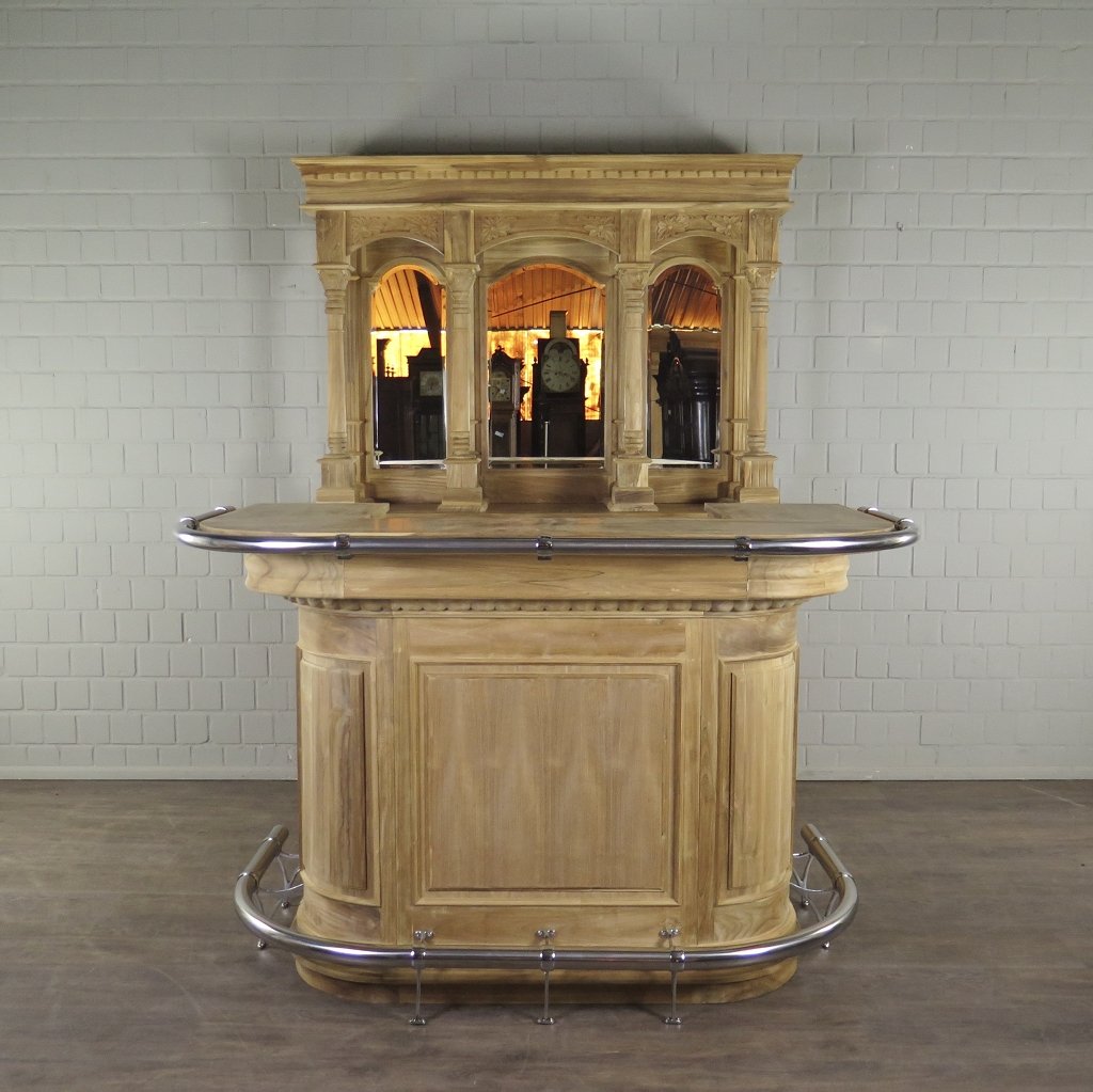 Englische Bar Theke Tresen Teakholz 1,65 m
