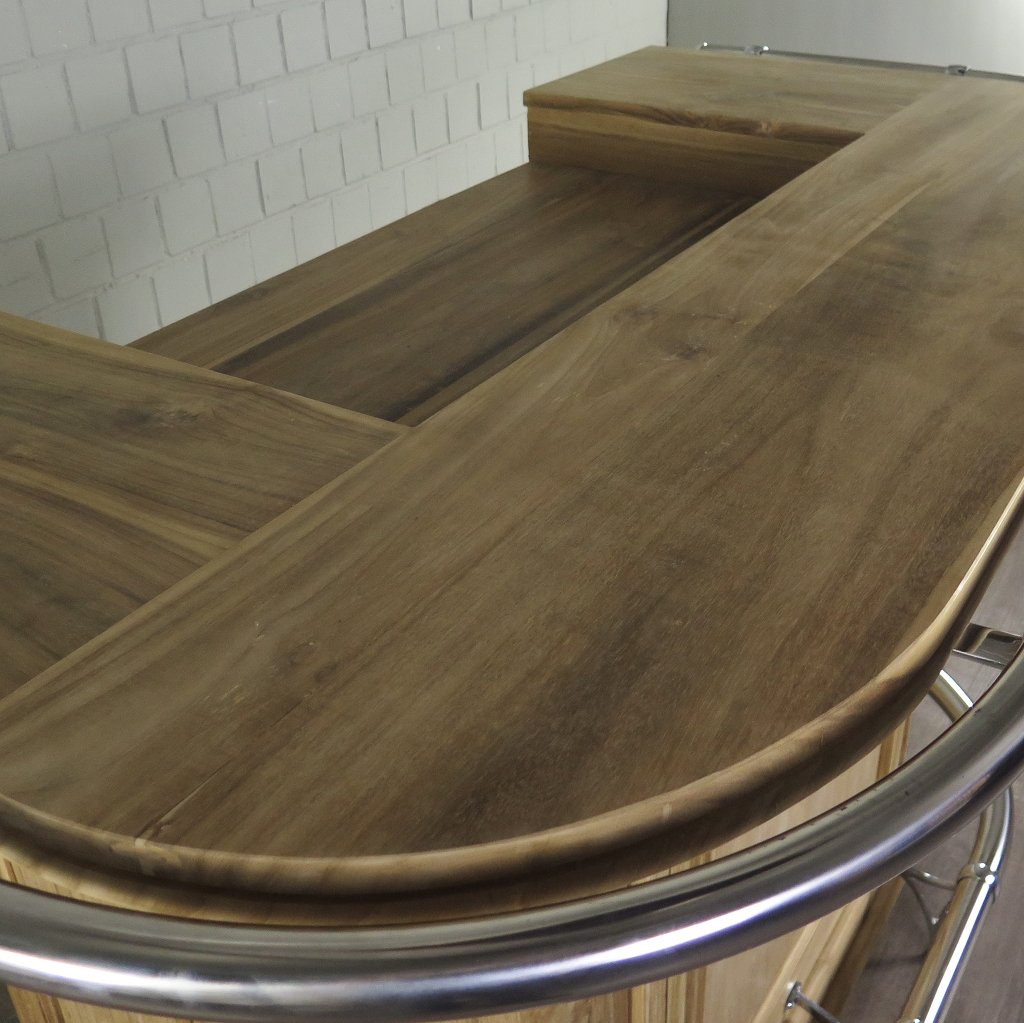 Englische Bar Theke Tresen Teakholz 1,65 m