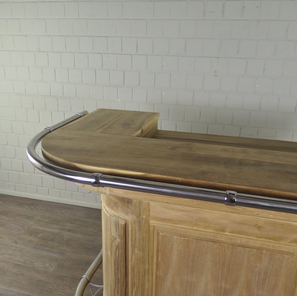 Englische Bar Theke Tresen Teakholz 1,65 m