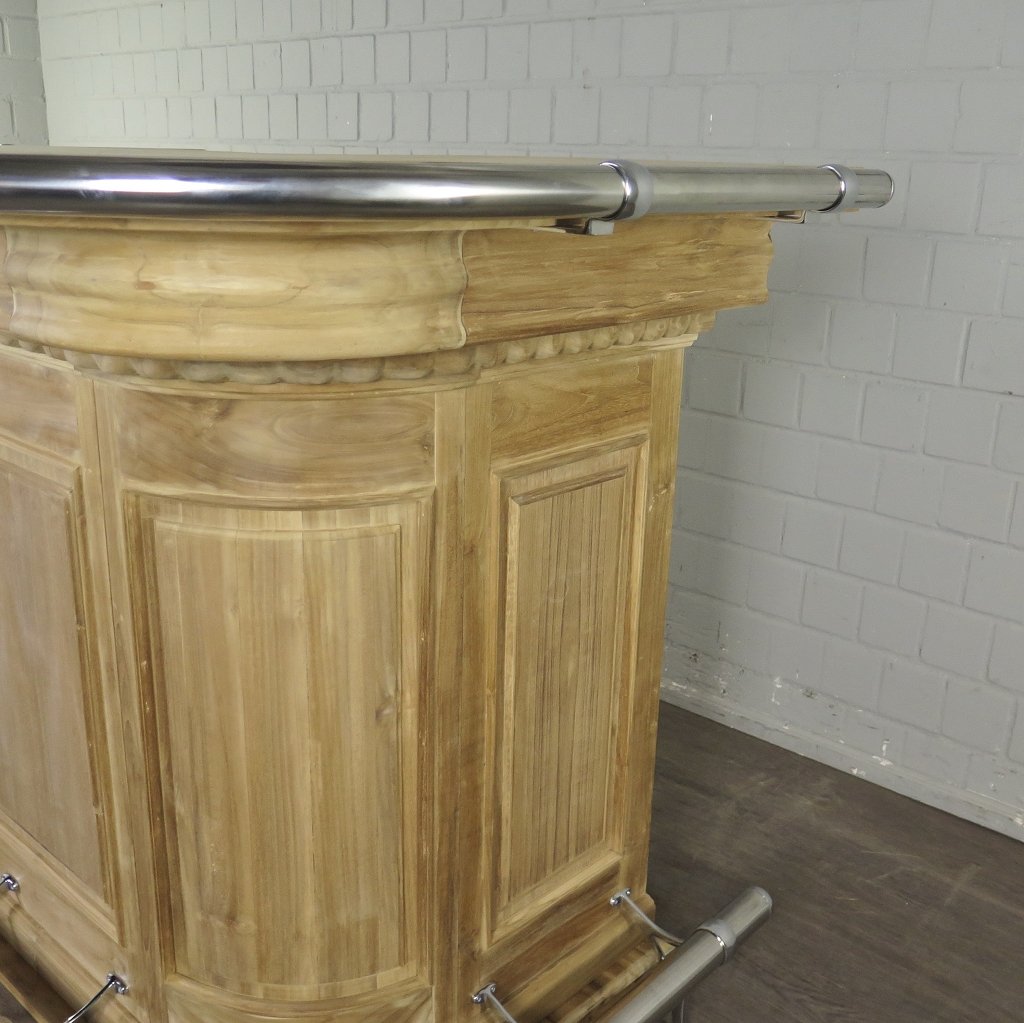 Englische Bar Theke Tresen Teakholz 1,65 m