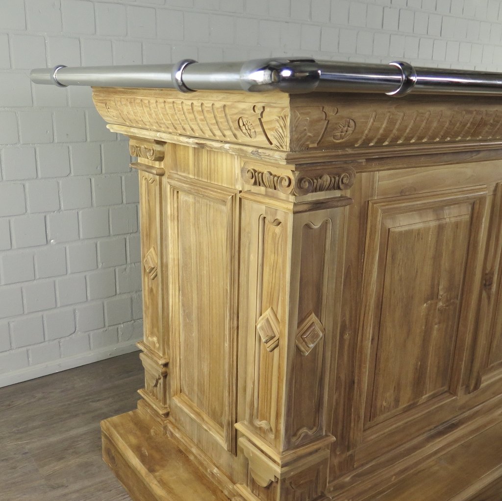 Theke Tresen Regal Bella Teakholz 3,00 m