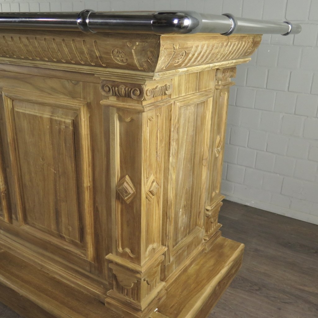 Theke Tresen Regal Bella Teakholz 3,00 m