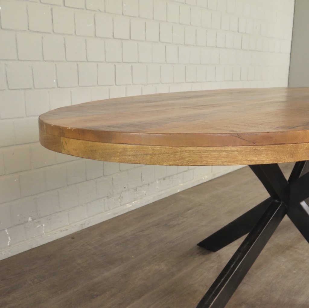 Esstisch Tisch Eiche Oval 2,00 m x 1,00 m