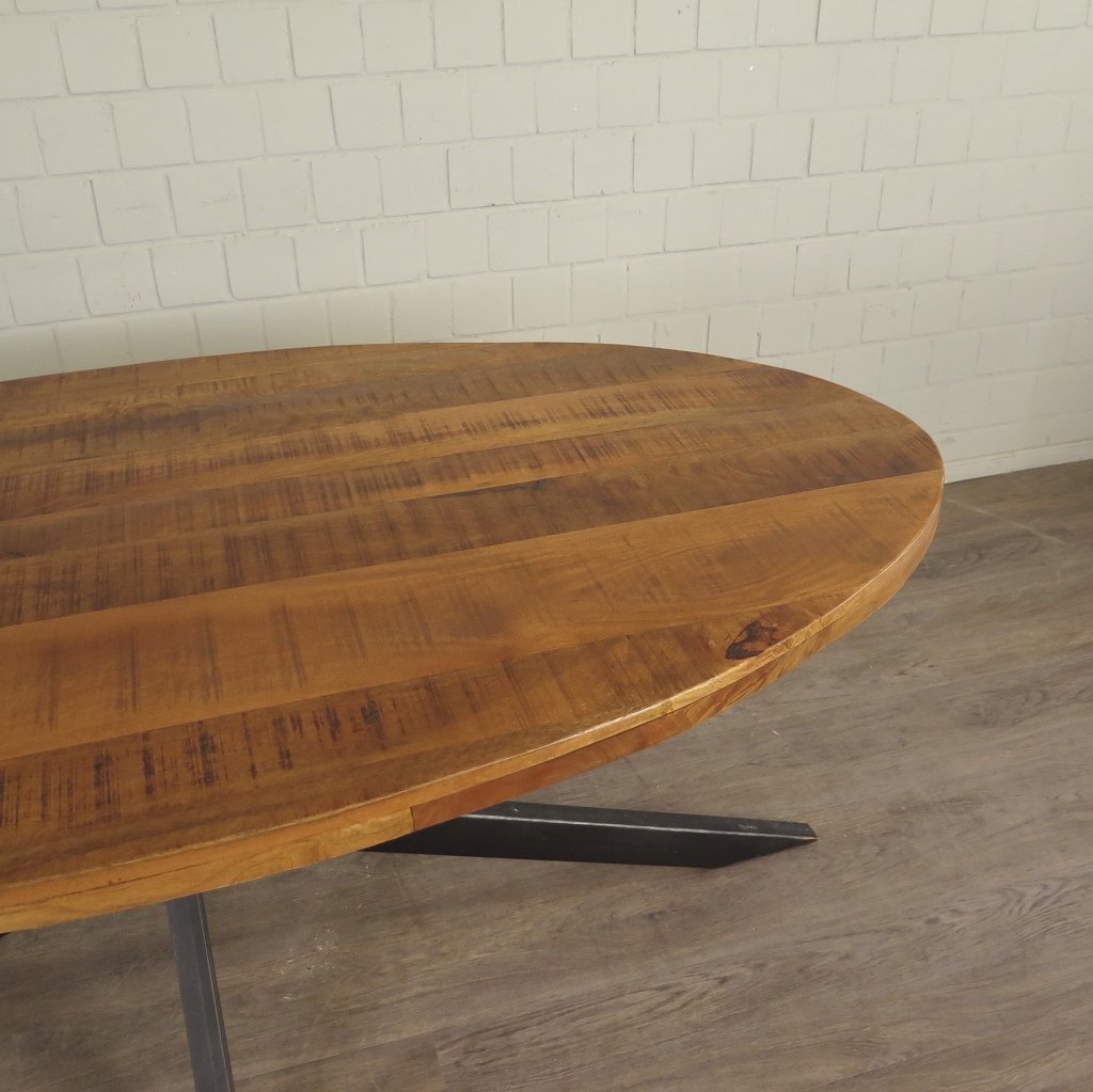 Esstisch Tisch Eiche Oval 2,00 m x 1,00 m