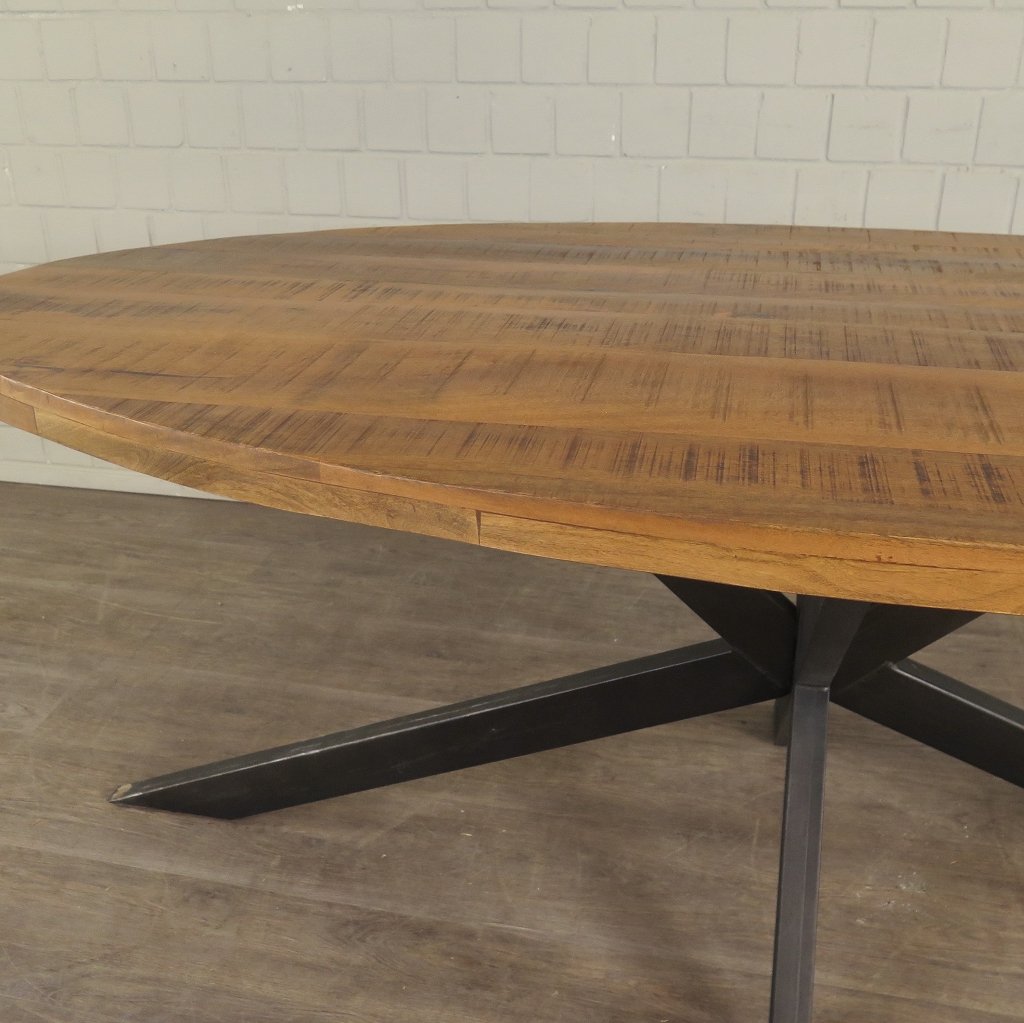 Esstisch Tisch Eiche Oval 2,00 m x 1,00 m