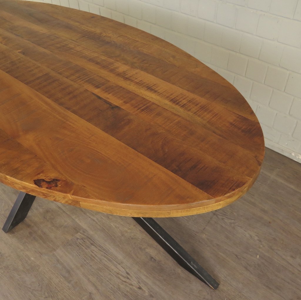 Esstisch Tisch Eiche Oval 2,00 m x 1,00 m