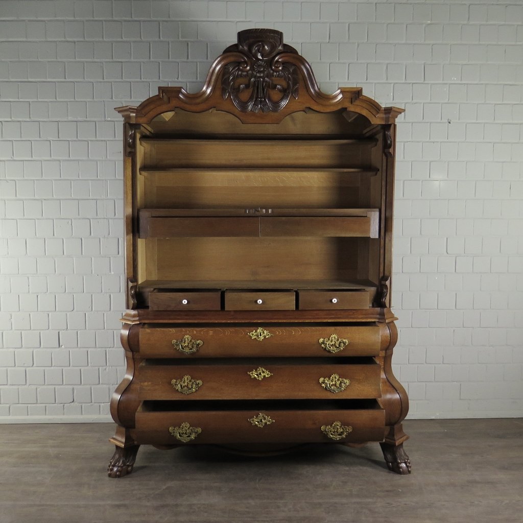 Kabinettschrank Schrank Neubarock 1880 Eiche