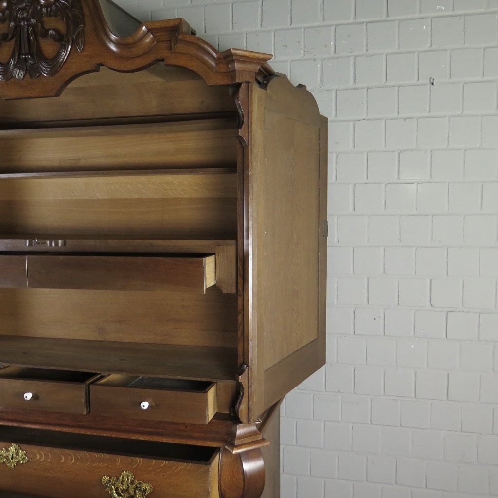 Kabinettschrank Schrank Neubarock 1880 Eiche